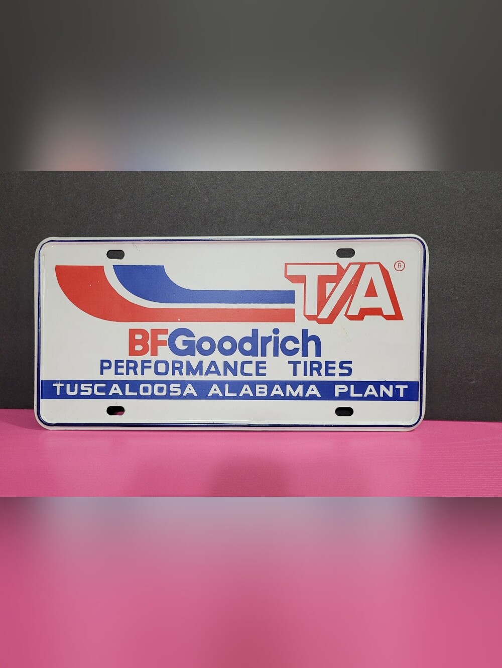 BFGoodrich Performance Tires Tuscaloosa AL Plant Metal License Plate Sign (1785)
